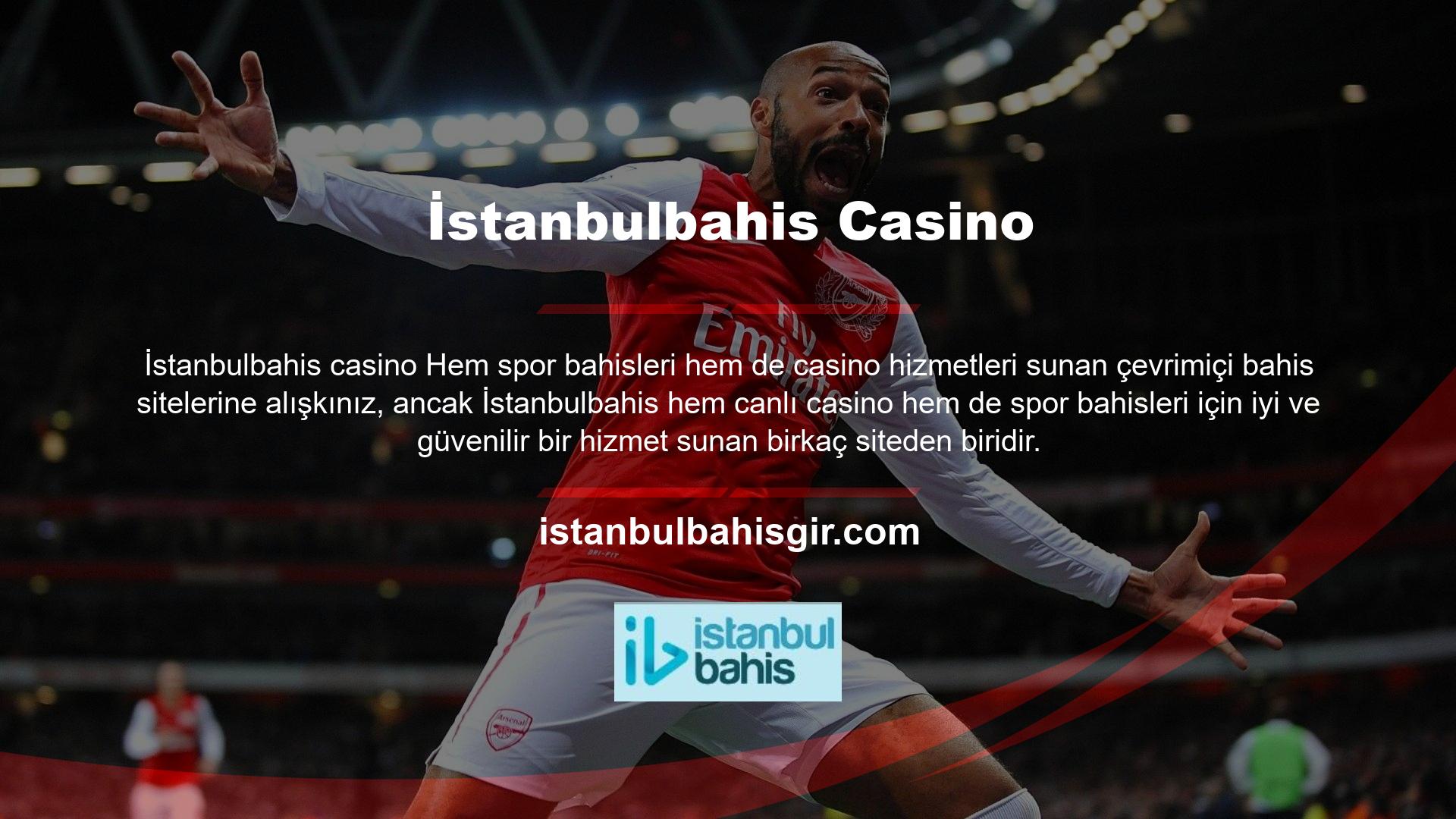 Bu, İstanbulbahis kullanıcılarının web sitesi aracılığıyla İstanbulbahis üyelerinden spor bahisleri oynamasına ve benzersiz bir canlı casino deneyiminin keyfini çıkarmasına olanak tanır